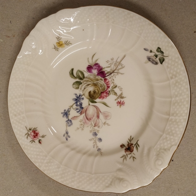 saksisk blomst kgl porcelæns fad gammelt 910/1864